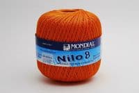 Mondial NILO Egyptian Cotton Prints Crochet Thread/Yarn Size 8 - 122 Orange